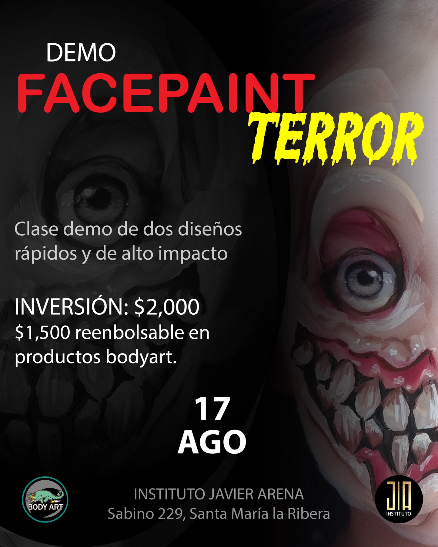 CLASE DEMO FACEPAINT TERROR